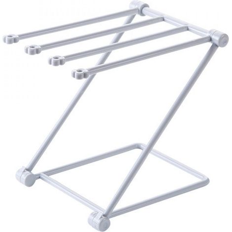 Porte-Serviettes Sur Pied - Plastique Gris - 20 x 16 cm - Pour Salle De Bain Cuisine Evier Plan De Travail - 1 Pièce (1/5)