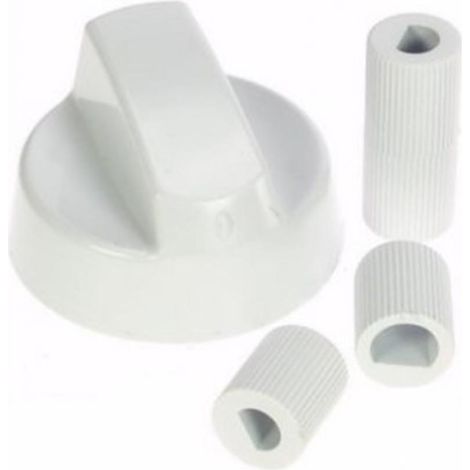 MANOPOLA PER CUCINA A GAS UNIVERSALE BIANCA PASSO 6 - 8 MM 1 PEZZO
