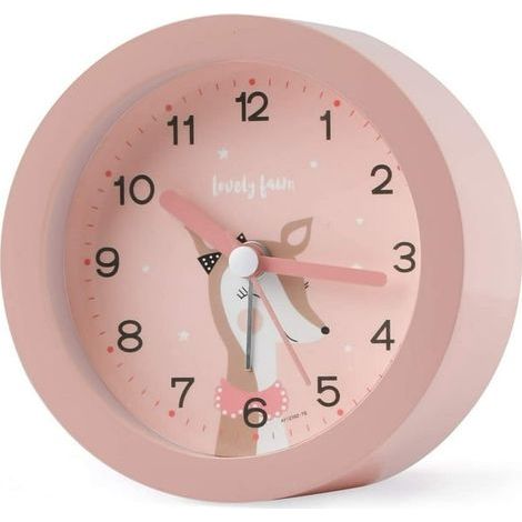 Alarm Clock Children Analog, without Ticking Silent Cute Alarm Clock for Boys Girls Night Alarm Clock with Night Light Travel Alarm Clock Student Alarm Clock (Pink)