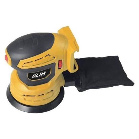 Ponceuse rotative à batterie 20 V 2 Ah 125 mm - Vitesse 7000-12 000 tr/min - Réservoir pour poussière - Lumière LED