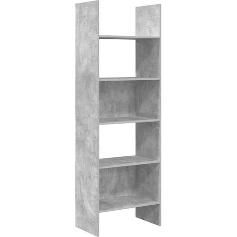 Maison Exclusive - Bücherregal Betongrau 60x35x180 cm Holzwerksto