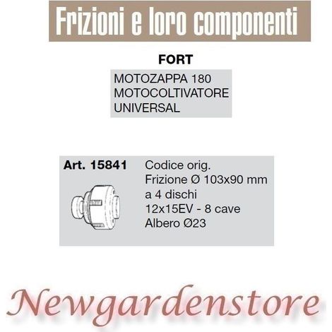 Frizione 4dischi 103x90 12X15EV motocoltivatore motozappa 180 FORT 15841 8 cave