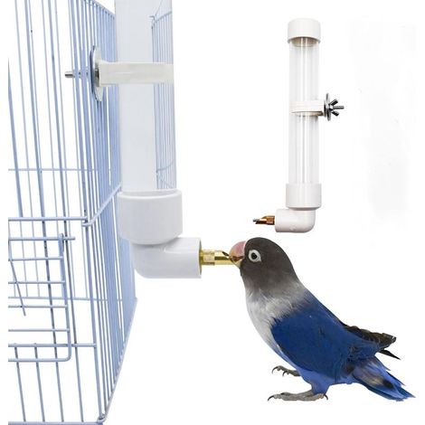 210 ml Distributeur d'eau automatique pour perroquet, accessoires pour cage à oiseaux, abreuvoir à oiseaux, fontaine pour perroquet, perruche, calopsitte (1/5)