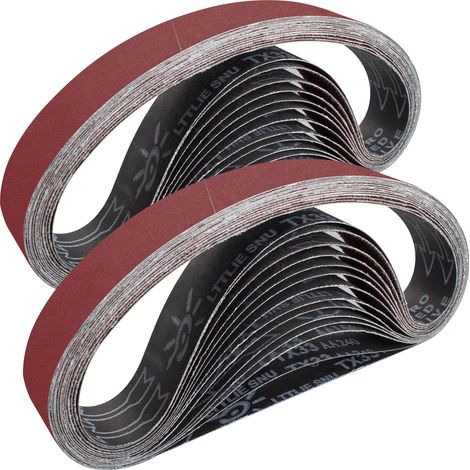 15 Pièces Bandes Abrasives 40 X 760 mm Bande Ponceuse grain 3 x 40 80 120 150 240 Bande Poncage Pour le Métal, Bois, la Peinture (1/5)