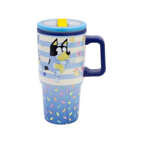 TAZA COOL EASY DOBLE PARED C/ SIPPER 640ML BLUEY