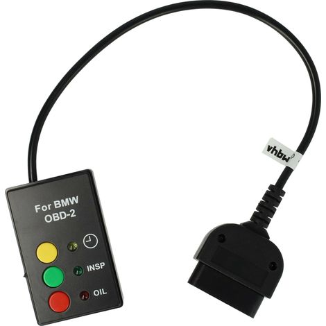 vhbw ripristinatore servizio OBD2 compatibile con BMW dall'anno di prod. 2001 senza CAN-BUS/I-Drive Z8 - Reset manutenzione ispezione olio, nero