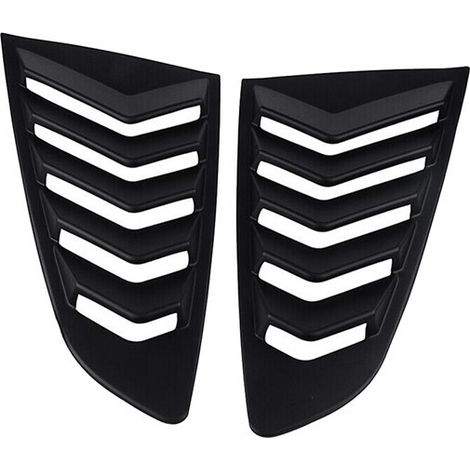 1 set. Color: Matte Black. Material: ABS. Rear quarter window louver decorative cover for cars. (1/5)