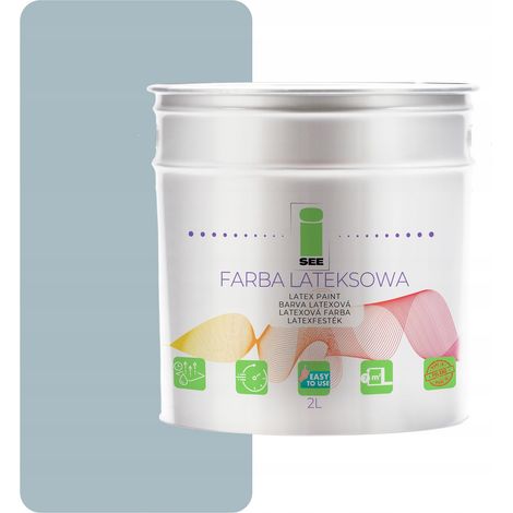 Latex-Wandfarbe, Grauton, 2 Liter, ab Werk (1/5)