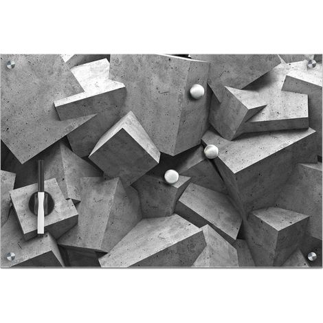 Zeller Lavagna magnetica in vetro grigio 60 x 40 cm