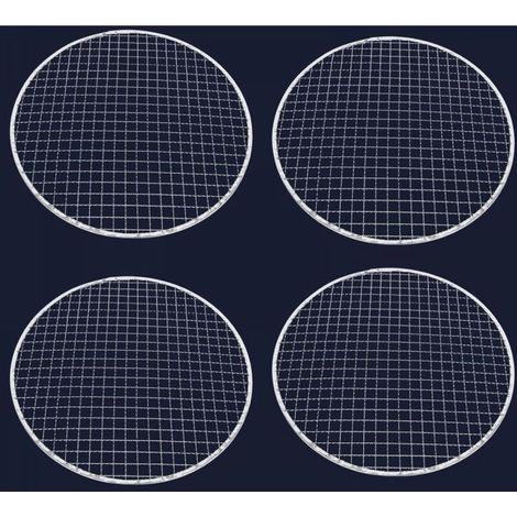 Lot de 4 grilles jetables, grillades, portables, pièces de rechange pour cuisine en plein air, pique-nique, fête, camping (1/5)