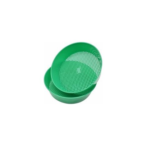 Kit de 2 tamis de jardin pour terre, sable, gravier, semis et filtration d’argile – outil de jardinage écologique vert (1/5)