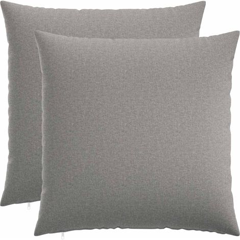 Housse de coussin 2 pc HEERLEN Gris nuage 70 x 70 cm Tissu vidaXL