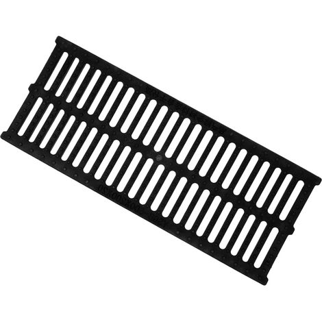 Grille De Drainage En Résine 500x200x20 Mm Couverture D’égout Extérieure En Plastique Résistante Anti-débris Eaux Pluviales Pour Caniveau Urbain Et Tranchée, Usage Professionnel, (1/5)
