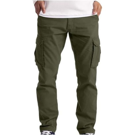 Pantalon cargo - Vêtements de travail - Homme - Vert - 6 poches (1/3)