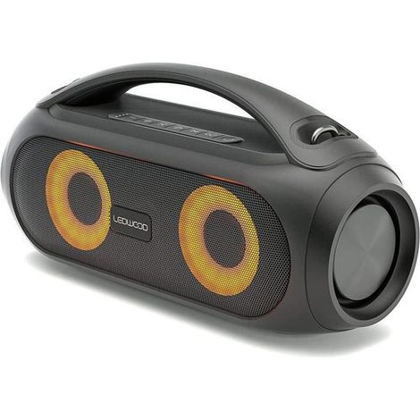 Enceinte Bluetooth TWS Portable avec Sangle - sans Fil, avec LED Lumières Pulsées- Super Bass - IPX5 - AUX - Port USB - Radio FM (1/4)