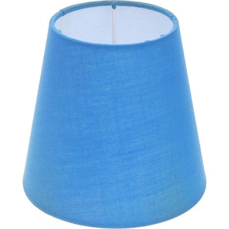 Abat-jour suspendu en tissu pour lampe de plafond, bleu (1/5)