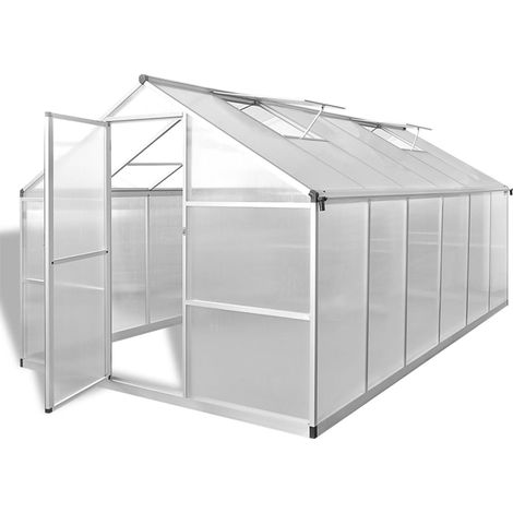Invernadero de carpa para plantas flores y hortalizas reforzado en aluminio con estructura de base 9025 m² Transparente 020044663