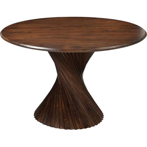 Table à manger ronde en bois de manguier Orelian (1/5)