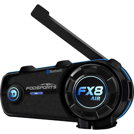 Intercom de casque de moto, Bluetooth 5.0, portée d'intercom de 1000 m, batterie intégrée de 900 mAh, réduction numérique du bruit CVC, compatible avec divers types de casques (1/5)