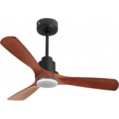 Tenerife de KlassFan-Super destratificateur et ventilateur DC 132 cm Gris basalte pales bois rouge Lumière dimmable 25 à 35 m² (1/5)