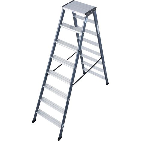 Krause Aluminium-Doppelleiter MONTO SePro D 3,30 m Doppelstufenleiter (1/3)
