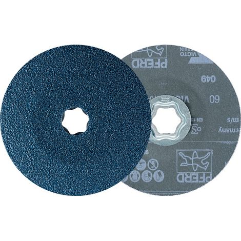 PFERD Disque fibre Combiclick VICTOGRAIN ( 8000647181 ) Ø 125 mm Granulométrie 60 25 pièces (1/2)