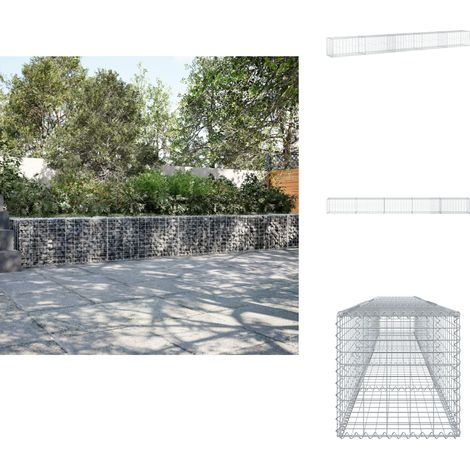 Panier gabion avec couvercle 500x50x50 cm fer galvanisé - Panier Gabion - Paniers Gabion - Mur En Gabion - Gabion (1/5)