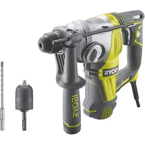 RYOBI - Martillo perforador SDS+ 800 W 4 modos - 3,0 Julios Epta + maletín, tope, mango 360° y broca SDS+ 6 mm - RSDS800-KC (1/4)