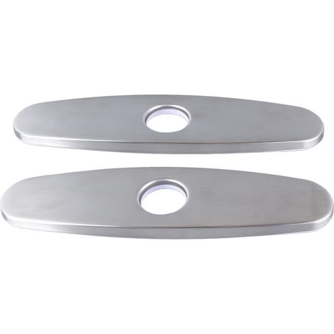 Lot de 2 plaques de recouvrement pour robinet à douchette extractible, en acier inoxydable, faciles d'entretien et anti-fuites, pour évier de cuisine. (1/5)