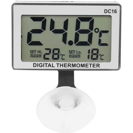 LCD Digital Aquarium Thermometer, DC16 LCD Digital Aquarium Thermometer Thermomètre de température étanche pour Fish Tank (1/5)