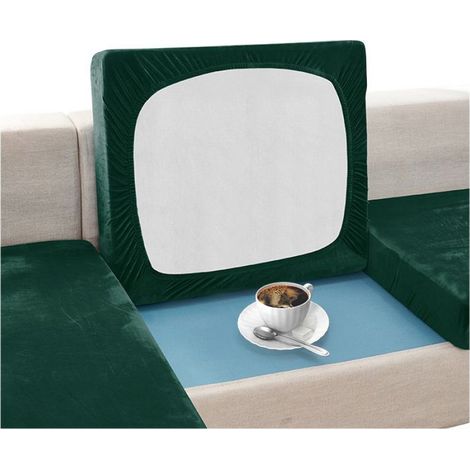 Housse De Canapé - Velours - Vert Bouteille - 100 À 125 Cm - 1 Pièce (1/5)