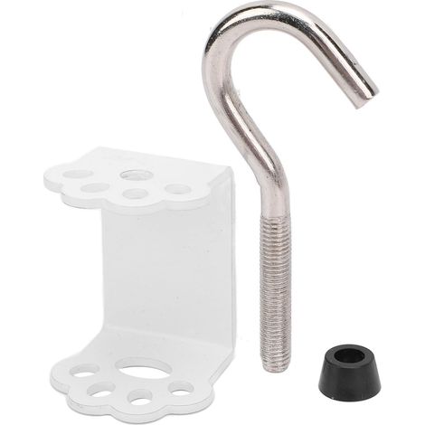 Support de bureau en forme de griffe de chat, en acier inoxydable, à fixer sur un sac à dos, pour clés, écouteurs et câbles (blanc). (1/5)