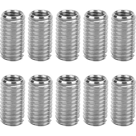 Insert fileté M6 x m8 20 mm Longueur M8 vers M6 Réducteur 6 × 3 × 1 10 pièces Inserts filetés Mâle Femelle Écrou de réduction en acier inoxydable Outil de réparation Matériel industriel mâle (1/5)