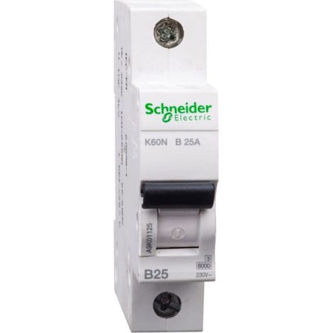 Interruptor automático de sobrecorriente K60N B 25A 1P 1M 6KA ACTI 9 A9K01125