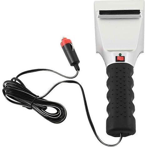 Grattoir à glace électrique chauffant pour pare-brise de voiture en hiver, outil de déneigement 12 V (1/4)