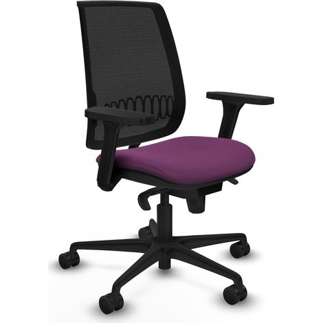Bürostuhl piqueras y crespo Alares schwarz und violettes Kunstleder (1/2)