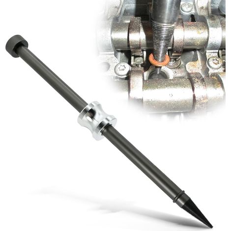 Kit d'extraction de joint d'injecteur avec marteau à inertie, outil d'extraction, injecteurs, extracteur de joint d'injecteur, extracteur de bague d'étanchéité universel 4,5 mm – 13,2 mm, acier au (1/5)