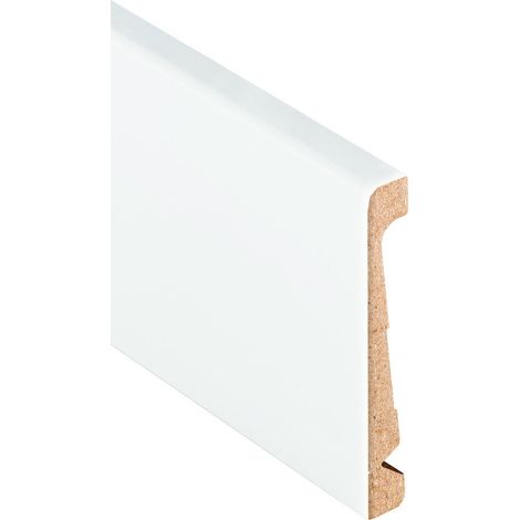 Zócalo de 80 mm blanco para pintar, 2,20 m - Romus