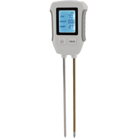 Bodenfeuchtemesser mit Doppelsonde, Digitalanzeige und hochpräzisem pH-Meter für Gartenbau und Landwirtschaft - Crezuo