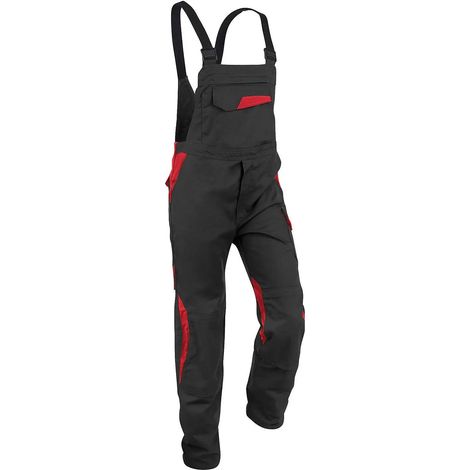[NEUWERTIG] B-Ware Kübler Latzhose Arbeitshose Vita Baumwolle Hose Schwarz Mittelrot Größe 110