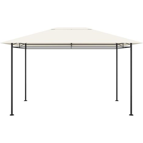 Tonnelle Barnum de Jardin, Pavillon, Pergola, Tente de jardin, 4x3x2,7 m Crème 180 g/m² OIB3995E (1/5)