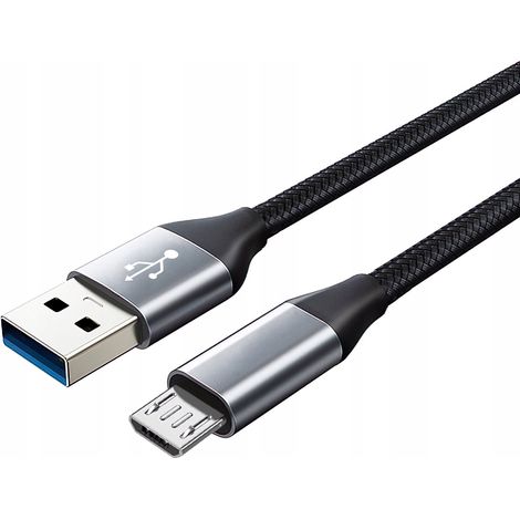 Cable USB-Micro-USB 2.0 trenzado, reforzado y duradero, 2 m (1/5)