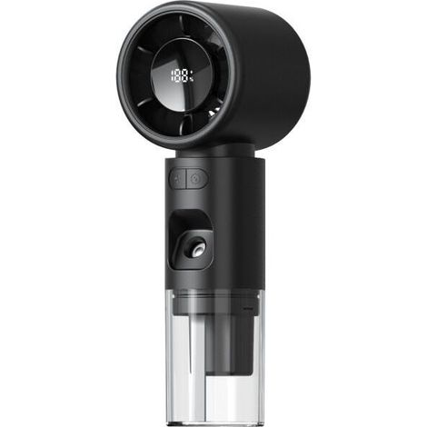Ventilador portátil recargable con vaporizador, mini ventilador de enfriamiento con pantalla digital para viajes, maquillaje, camping y hogar - KZQ (1/4)