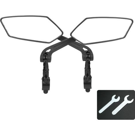 2 Retroviseur Velo Retroviseur Trotinette Electrique Miroir Velo Réglage 360° Compatible Tous Modèles pour Guidon 20 à 24 mm, VTT Accessoire Velo Scooter (1/4)