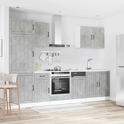 vidaXL Ensemble d'armoires de cuisine 7 pcs Lucca bois d'ingénierie (1/5)