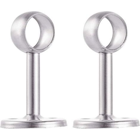 Kleiderbügel aus Edelstahl – 2er-Set, Wandmontage für 19-mm-Rohre, robust und attraktiv (1/5)