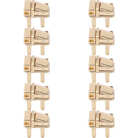 10 Sets/Pack Purse Lock 2.3x2.8cm / 0.9x1.1in Classic Design DIY Replaceable Alloy Bag Fastener (1/5)