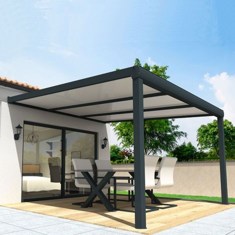 Pergola isotoit® CLASSIC Gris anthracite 3,74x2,50m (1/4)