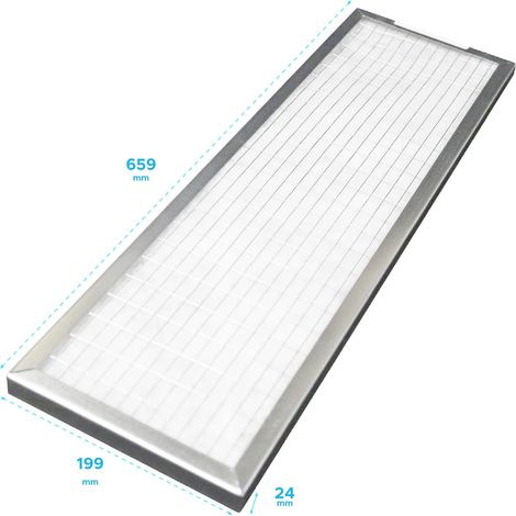 Filtre plat cadre inox - typedefiltration : G4 - dimensions : 575 x 485 x 20 mm