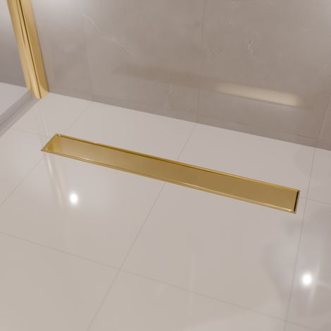 LOMAZOO Caniveau de Douche Nilo 80cm - Doré - Rigole de Douche